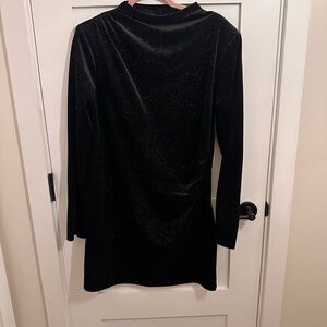 H&M Shimmering Black Long Sleeve Dress
